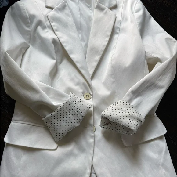 7th Ave New York and co. Suit collection white like new blazer size 8 - Picture 3 of 3